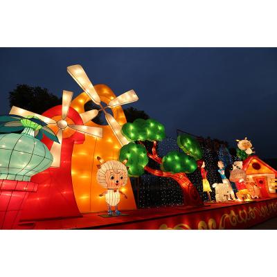 China Cartoon Character Indoor Outdoor Chinese Silk Lantern for Festival Decoration for sale