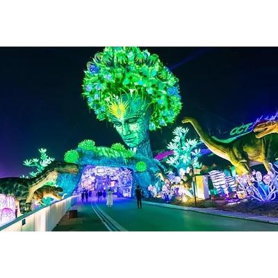 China Indoor Outdoor Chinese Traditional Festival Display Large Dinosaur Lights Display for sale