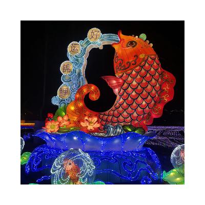 China New Year Decoration Fish Indoor High Quality Chinese Animal Lanterns Outdoor Demonstration for sale