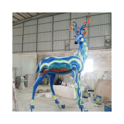 China Custom Functional Most Popular Life Size Animatronic Deer Realistic Animatronic Animal Model Reindeer For Sale for sale