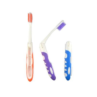 China Custom Soft Bristle Travel Portable Foldable Plastic Toothbrush Collapsible for sale