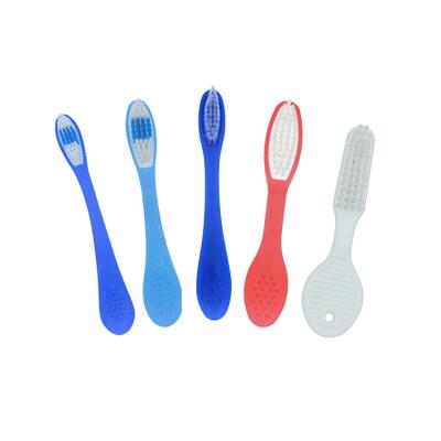 China Prison Handle Super Soft Anti-Swallow Adult Rubber Soft Toothbrush for sale