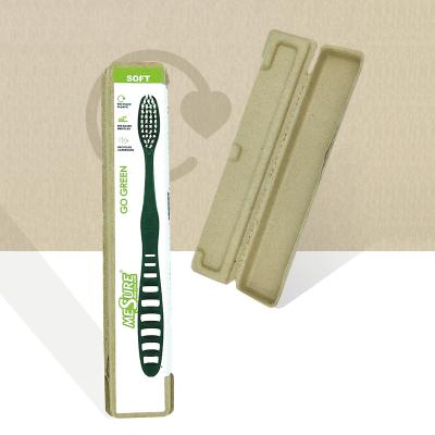 China Biodegradable RPET Material PLA Toothbrush Sugarcane With Bristle Cornstarch PLA Eco Friendly Toothbrush Based On Bio for sale