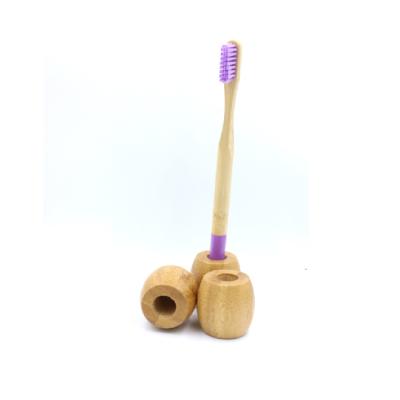 China Bpa Free Sustainable Eco Friendly Organic Bamboo Toothbrush Holder Wooden Holder for sale