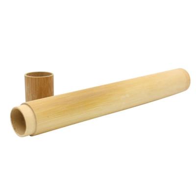 China Custom price biodegradable cheap travel size natural bamboo packaging tube case for toothbrush for sale