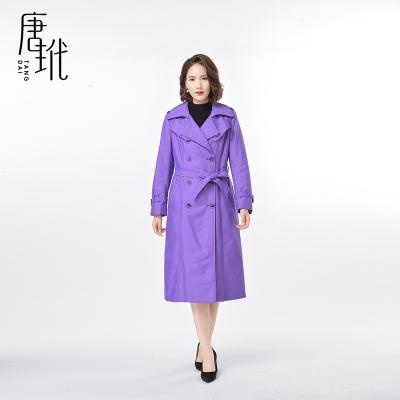 China professional production of Anti-wrinkle women's purple silk lapel down jacket anti-wrinkle women's breathable jacket for sale