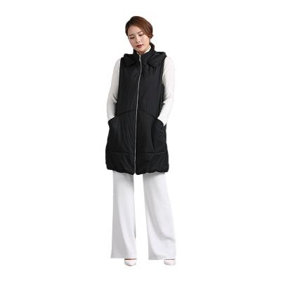 China Factory Direct Selling Zipper Hooded Women's Breathable Jacket New Sleeveless Silk Down Jacket for sale