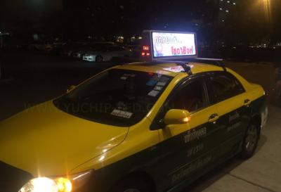 China Advertising Taxi LED Display P5 , Outdoor Taxi Top Video LED Display 3G/4G/Wifi Control for sale