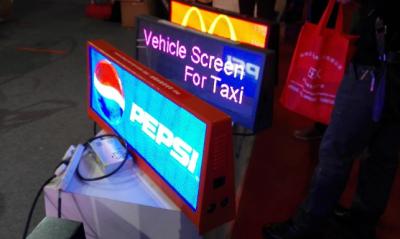 China Double Sides P6 Full Color Taxi Led Display 3g / Wifi Controlled 960*384mm for sale