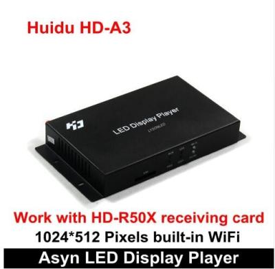 China High Quality Huidu HD-A3 with Built-in WiFi Asynchronization Full Color LED Video Card, Wifi RGB LED Controller Card for sale