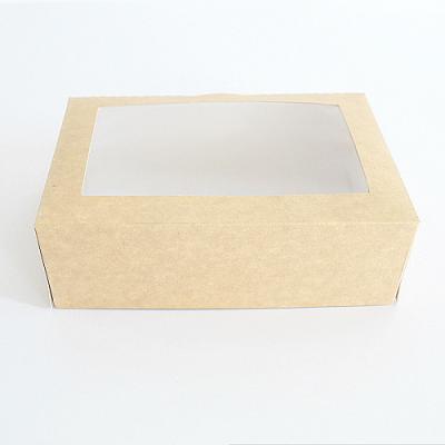 China Printing Recyclable Disposable Custom Sushi Packaging Biodegradable Black Paper Sushi Takeout Box With Window for sale