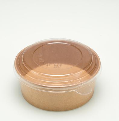 China 2021 Recyclable Logo Kraft Paper Salad Bowl Custom Salad Takeout Packaging for sale