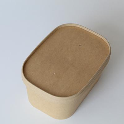 China Sugar Cane Brown Noodle Boxes Soup Recyclable Disposable Take Out Kraft Paper Salad Bowl Food Container for sale