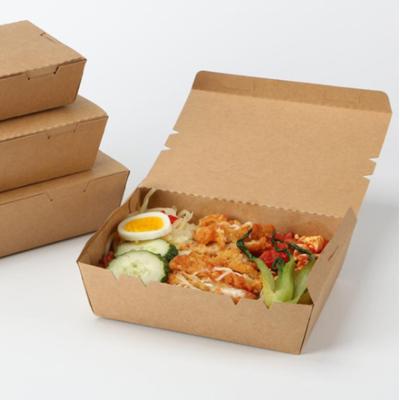 China Recyclable made in china food grade layout noodle salad food sushi box takeout paper with transparent window for sale