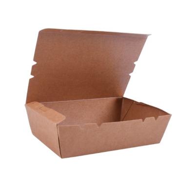 China Recyclable Hot Selling Disposable Packaging Box, Kraft Paper Box, Lunch/Meal Box for sale