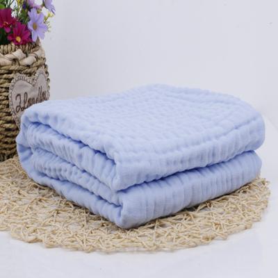 China High Quality Child Safe Bath Towel 6 Layers No Fluorescence Cotton Gauze Fabric Solid Color Baby Soft Bath Towel for sale