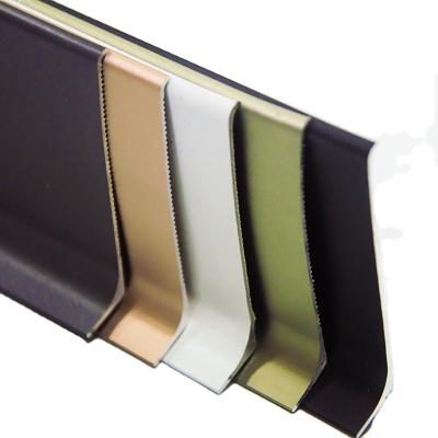 China OTZ 5 Modern Colors Self Adhesive Aluminum Skirting Board Profiles In Stock for sale