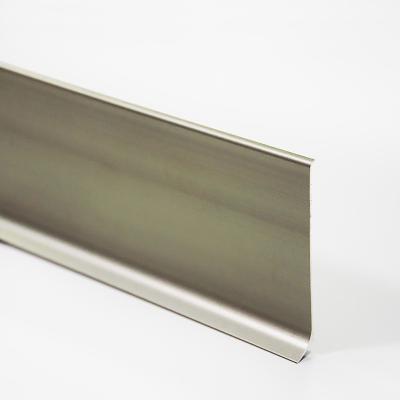 China Champagne Japanese Aluminum Flooring Accessories 60mm Metal Floor Skirting for sale