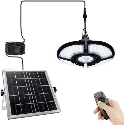 China Solar Pendant Light Outdoor Indoor Solar Powered Shed Light IP65 with Adjustable Multi-Position Panel for sale