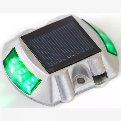 China Solar Powered 6 LED Stud pathway Solar Waterproof IP68 Warning Security Road stud lighting for sale