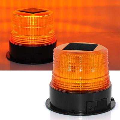 China Magnet Solar outdoor safety red yellow led amber flashing signal strobe light traffic cone warning barricade for sale