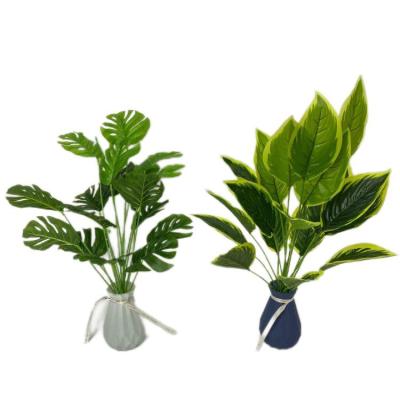 China Beautiful 18 colorful indoor home simulation desktop fork bonsai decoration green plants for sale