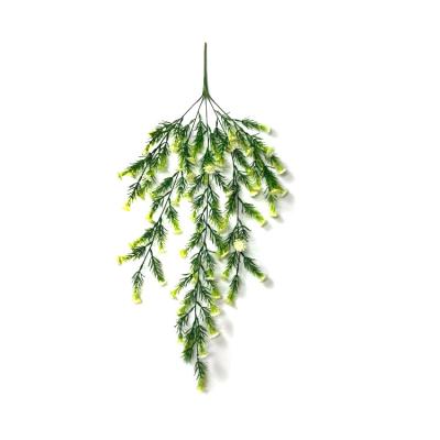 China Pine Environmental Friendly Artificial Leaf Small Green Plant Flower Decoration Wall Hanging for sale