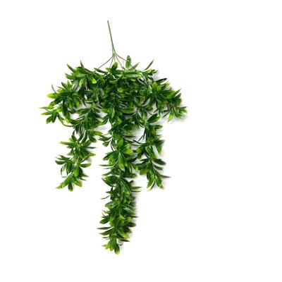 China Environmental Friendly Yiwu Plant Wall Hanging Plant Decoration 9 Leaf Direct Grass Artificial Plant for sale