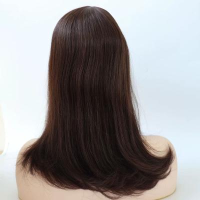 China Cuticle Remy Hair Topper Full Injected Poly skin Best Quality Hair Top Piece Hairpieces for Women Wig Lady Toupee Topper for sale