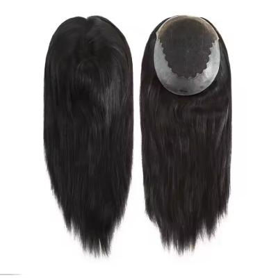 China Q6 Model hairSystem for Women Import Lace Topper Lace with PU Natural style Straight 100% Indian Human Hair Toupee for sale