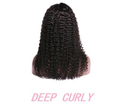 China Curly Glueless Wigs Human Hair Ready To Wear Deep Curly  5x5  Lace Closure Wigs for sale