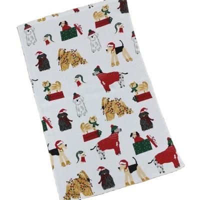 China Large Quality Kitchen Soft Eco-Friendly Dish Fabrics Custom Printed Sustainable Cotton Kitchen Tea Towel for sale