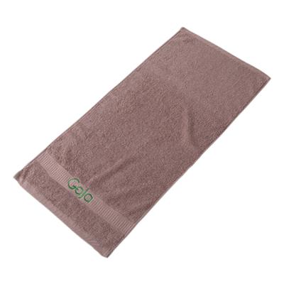 China Comfortable Cotton Gray Custom Logo Pure Color Soft Home Hotel Used Solid Color Towel Souvenir Promotional Face Towel for sale