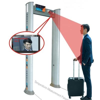 China Indoor or outdoor walk through metal detector with thermal image temperature sensor for sale