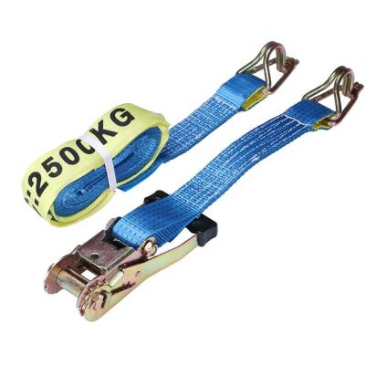 China Tie Down Goods Best High Quality Blue Ratchet Tie Down Strap Cargo Lashing for sale