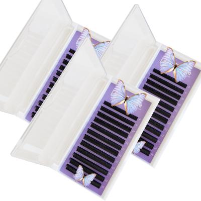 China Wholesale 0.05 Volume Extremely Soft Lash Lashes Fan Lashes Individual Silk Eyelash Extensions Easy Private Label for sale