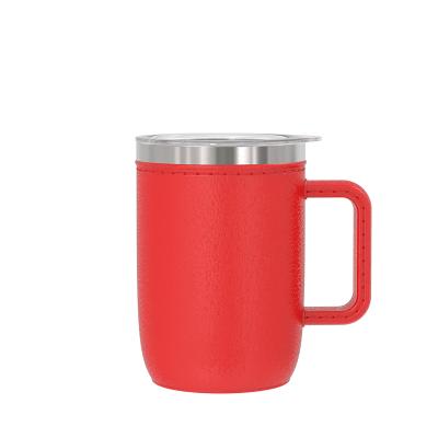 China 400ml Coffee Mug Stainless Steel Thermal Plastic Durable External Coating PP Travel Coffee Mug Customized Tea Cup for sale