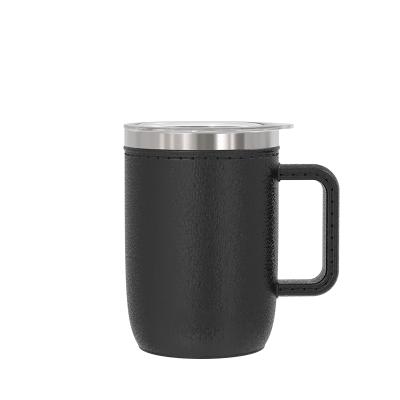 China New Sustainable Vacuum Mug With Lid And Handle Home Office Coffee Mug Stainless Steel Thermal Mug for sale