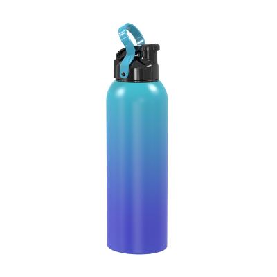 China Customized Logo And Color Available Customized Sustainable 750ml Stainless Steel Sports Single Wall Water Bottle With Handle for sale