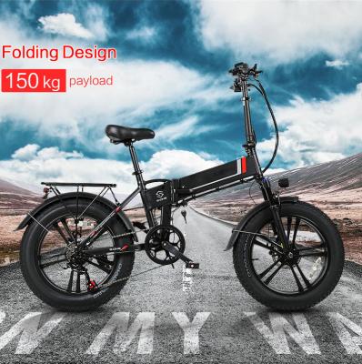 China US Warehouse 48V 350W Mountain elektric bike foldable 20inch fat tire electricity bicycle off road electric bikes for sale