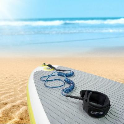 China Free shipping Surfboard Leash, Surfing SUP Leash TPU 12ft Coiled Paddle Board Leash Leg Rope à venda