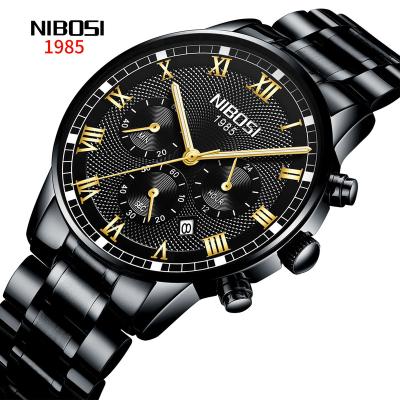 China Top Chronograph Brands Watch Men's Watches NIBOSI 2339 Fashion Business Date Quartz Luxury Watches for sale