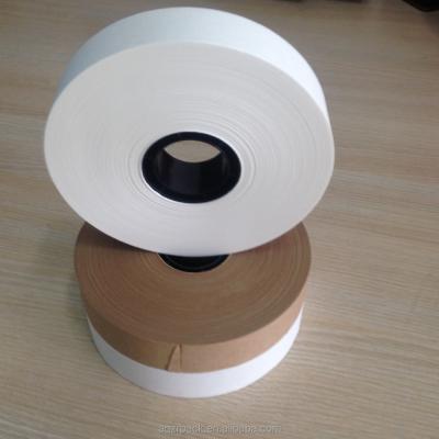 China Machine Packing Hot Melt Kraft Paper Roll Strip Banknote Roll 30mm Wide Kraft Paper Roll for sale