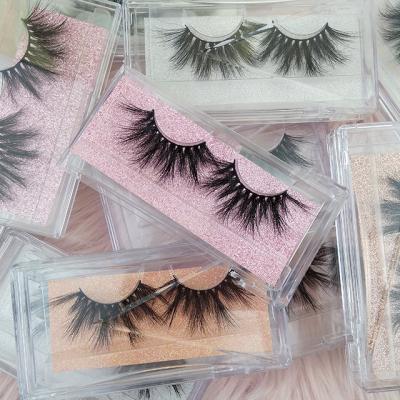 China Light& 3D Mink Lashes Soft Label Eyelash Packaging Box 25mm Mink Eyelashes Vendors Wholesale Private for sale