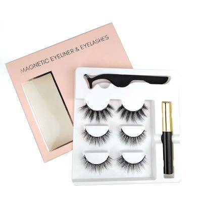 China Light& Wholesale Soft Magnetic Packaging Private Label False Eyelash Eyeliner And Eyelashes Kit for sale