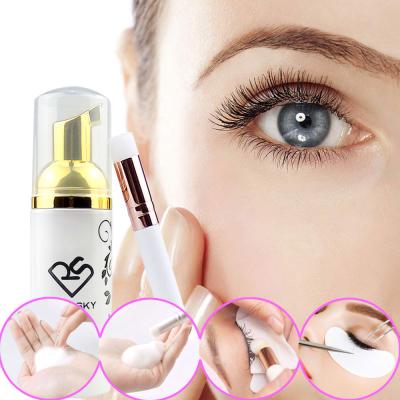 China Rich Sky Private Label Lash Extension Foam Shampoo Eyelash Brush Detergent Cleansing Eye Mousse-1 for sale