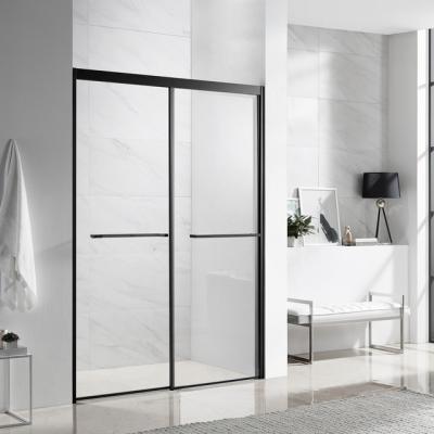 China Modern Popular Design 304 Stainless Steel Sliding Door Shower Enclosure With Invisible Drain for sale