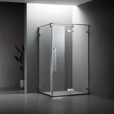 China Modern Good Quality New Design Acrylic Rectangle Tempered Safety Glass Hinge Shower Door for sale