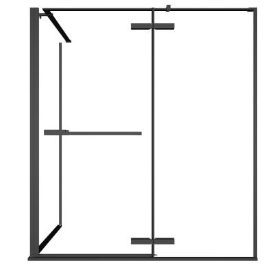 China Freestanding Tempered Glass Modern Bathroom Frameless Shower Screen Sliding Shower Glass Door for sale