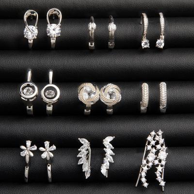 China New style high quality fashion s925 earrings collection 5A fashionable good quality silver female zircon jewelry diary wear silver supplier for sale